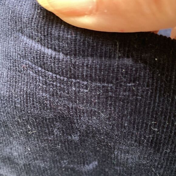 Navy Blue Pull On Corduroy Pants Size 16 Petite - Picture 11 of 12